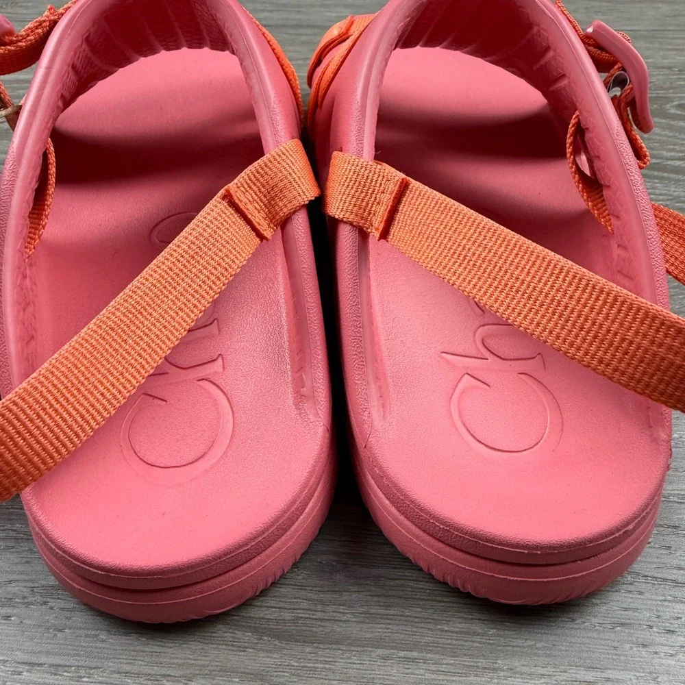 Chaco Kids Chillos Sport Sandals Z-Strap Rose Pink Orange Size 5